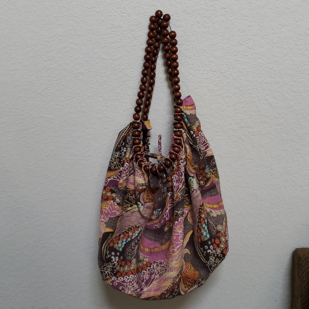 Amici Accessories Patterned Bohemian Beaded Bag